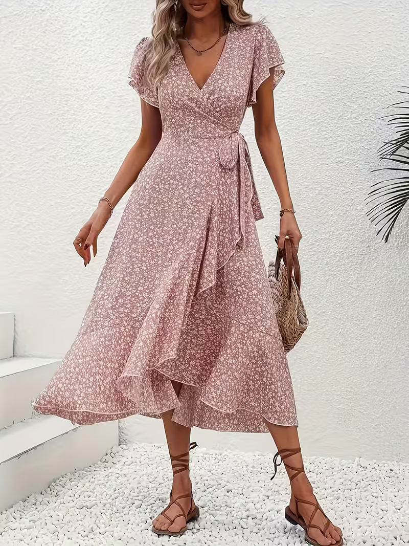 Elara | Fließendes, Bauch-umspielendes Wickelkleid für Damen