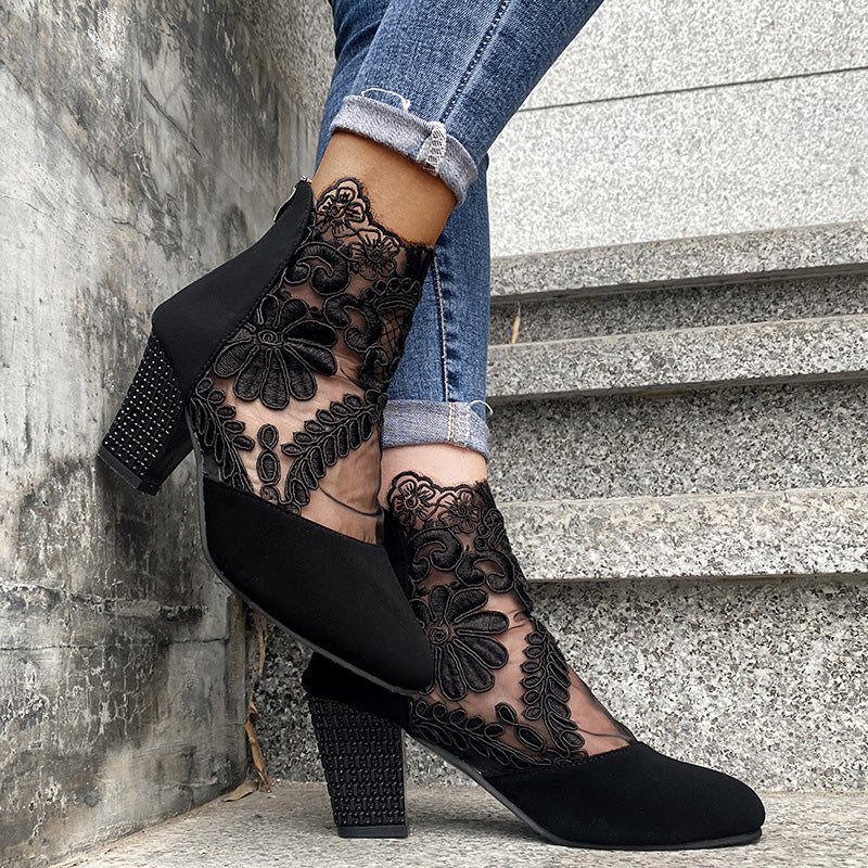 Jane | Elegante Sommer-pumps für Damen mit mittelhohem Absatz und Blumenmuster