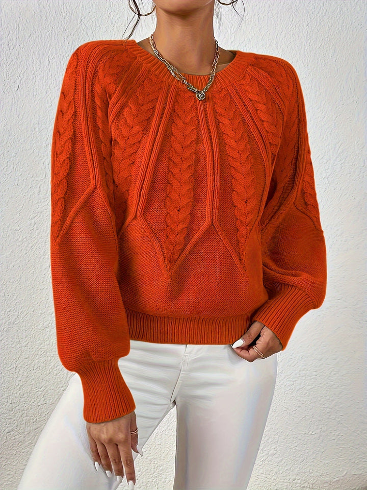 Jane | Eleganter Pullover für Damen mit langen Ärmeln und Rundhalsausschnitt