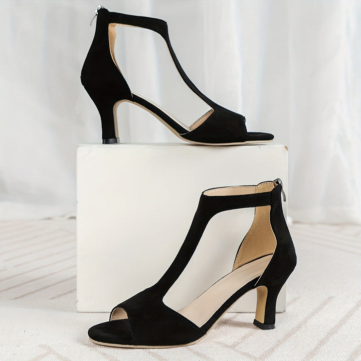 Hinterreißverschluss Fischarme Heelschuhe für Damen