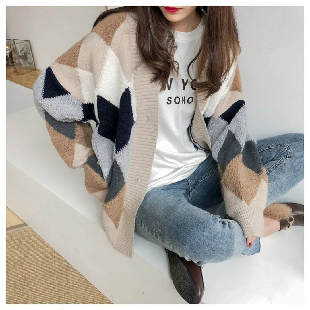 Damen V-Ausschnitt-Cardigan