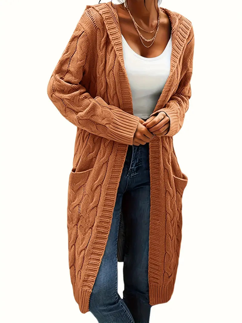 Navya | Damen Freizeit Cardigan mit V-Ausschnitt und langen Ärmeln