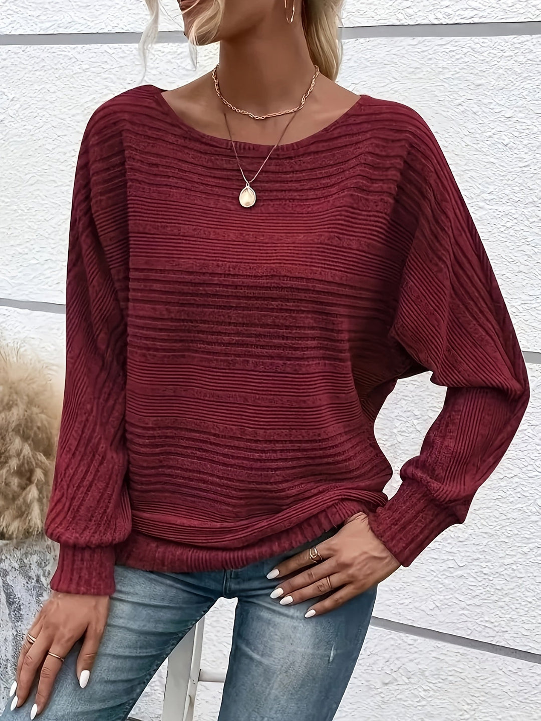 Sabine | Gemütlicher Pullover für Damen mit Fledermausärmeln