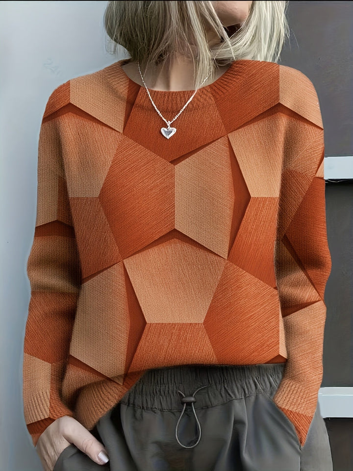 Sanae | Trendy Alltags-Pullover für Damen mit Rundhalsausschnitt und langen Ärmeln