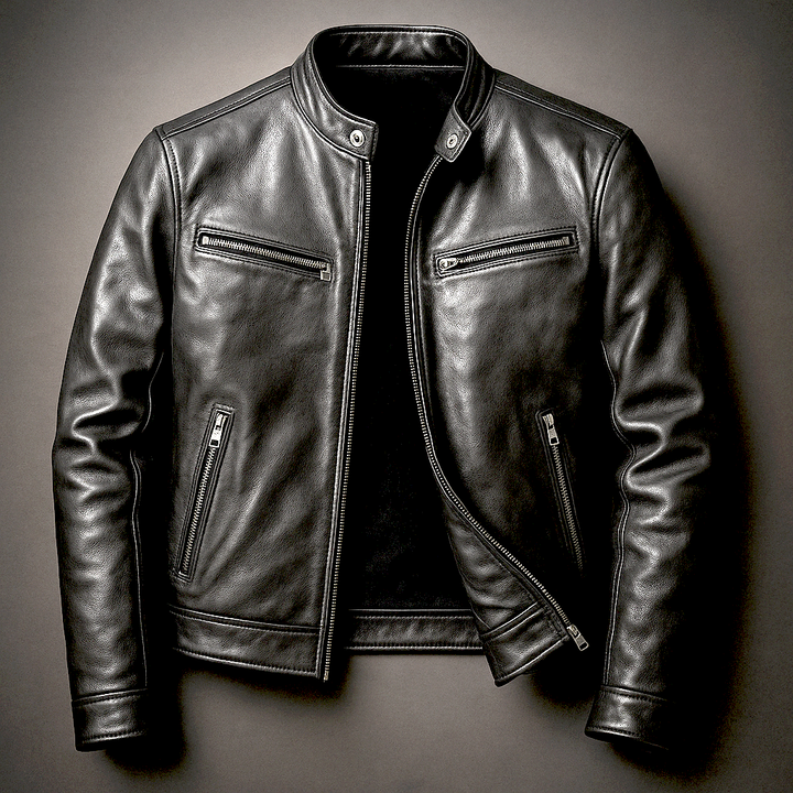 Herren Bikerjacke mit Taschen und Reissverschluss