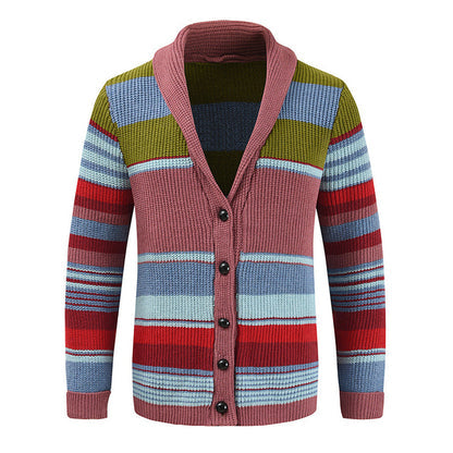 Mason | Gestreifter Herren-Cardigan mit Knöpfen