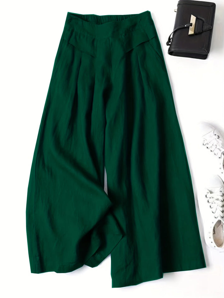 Bella | Bequeme Capri-Hosen für Damen mit weitem Bein und hohem Bund