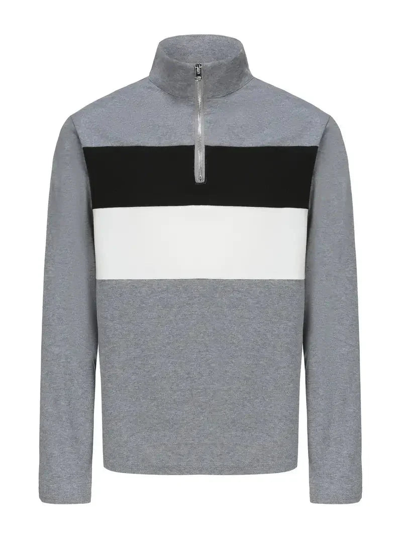 Brit und Boho | Der Aspen Colorblock Quarter-Zip Cardigan für Herren