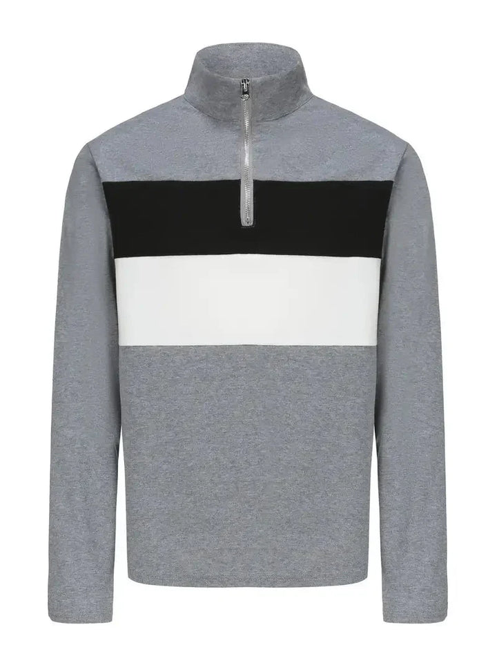 Brit und Boho | Der Aspen Colorblock Quarter-Zip Cardigan für Herren