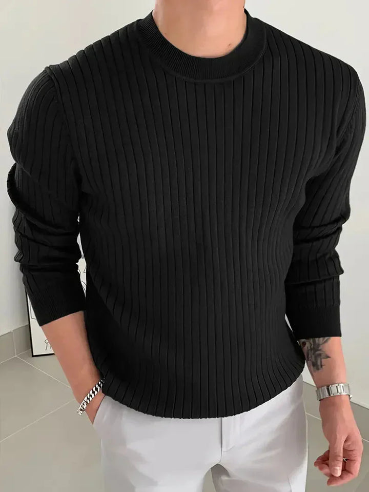 Brit und Boho | Mike Essential Rundhalspullover mit Rundhalsausschnitt