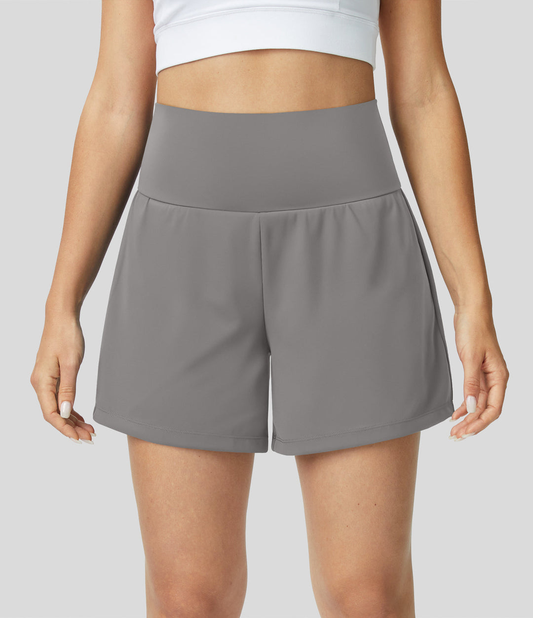 Luigia | 2 in 1 Yoga Shorts für Damen mit Hoher Taille und schmaler Passform