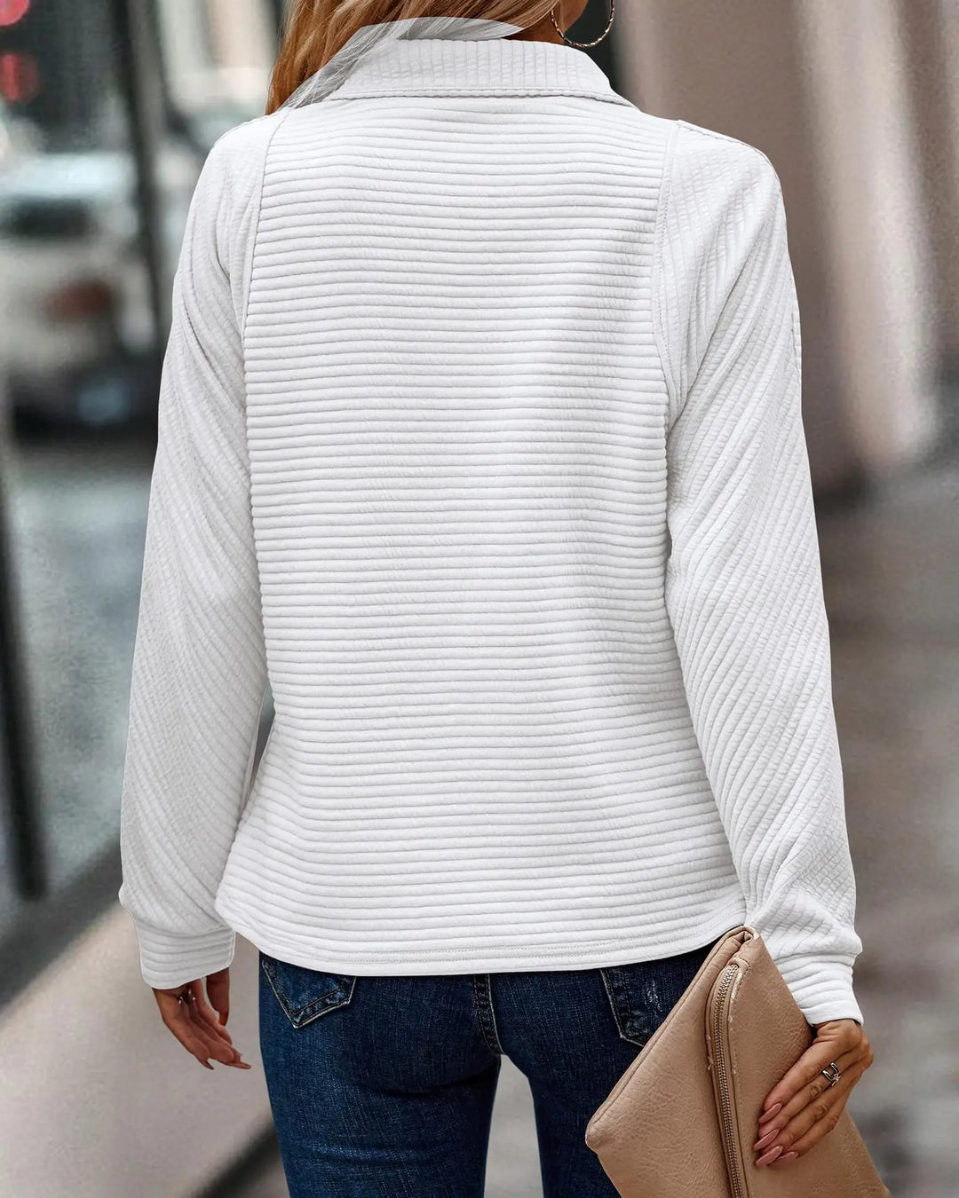 Viola | Eleganter Pullover für Damen mit V Ausschnitt und langen Ärmeln