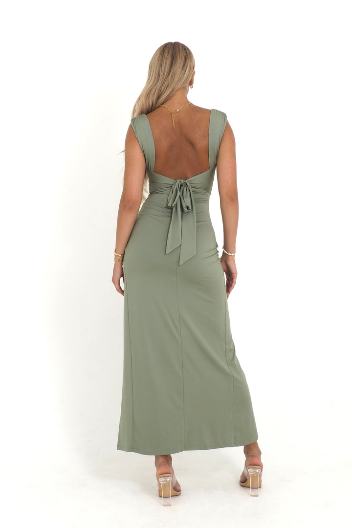 Ellie | Midikleid für Damen mit eckigem Ausschnitt