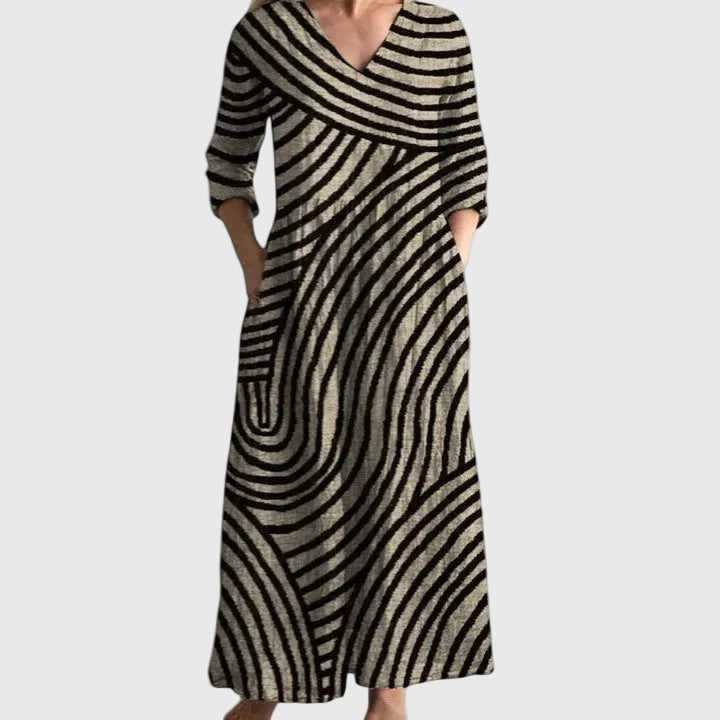 Fiona | Anmutiges Midi-Kleid für Damen mit Fließendem Design