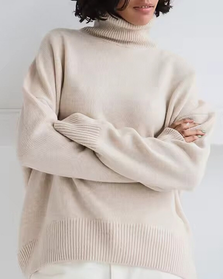 Lesley | Oversized Rollkragenpullover für Damen mit langen Ärmeln