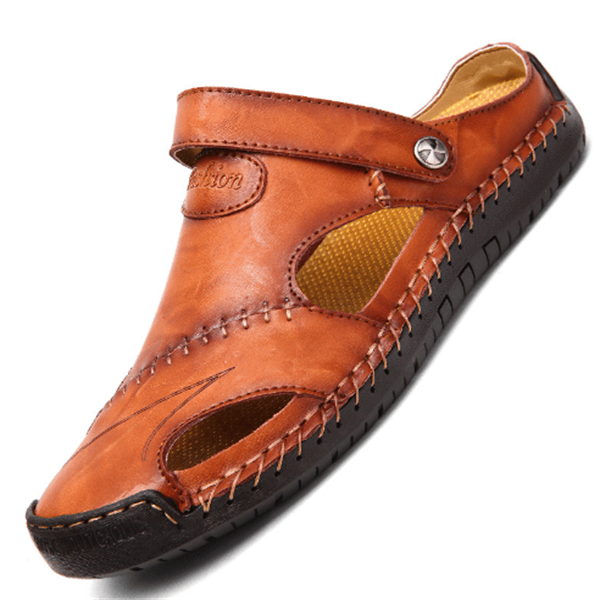 Chris | Orthopädische Sandalen für Herren mit flachem Absatz