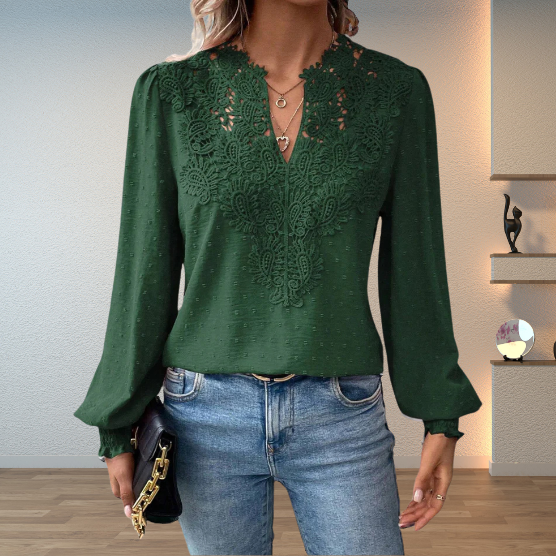 Colette | Leichte und Stilvolle Bluse mit langen Ärmeln