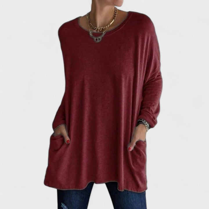 Moira | Lässiges Langarmshirt für Damen mit Rundhalsausschnitt und langen Ärmeln