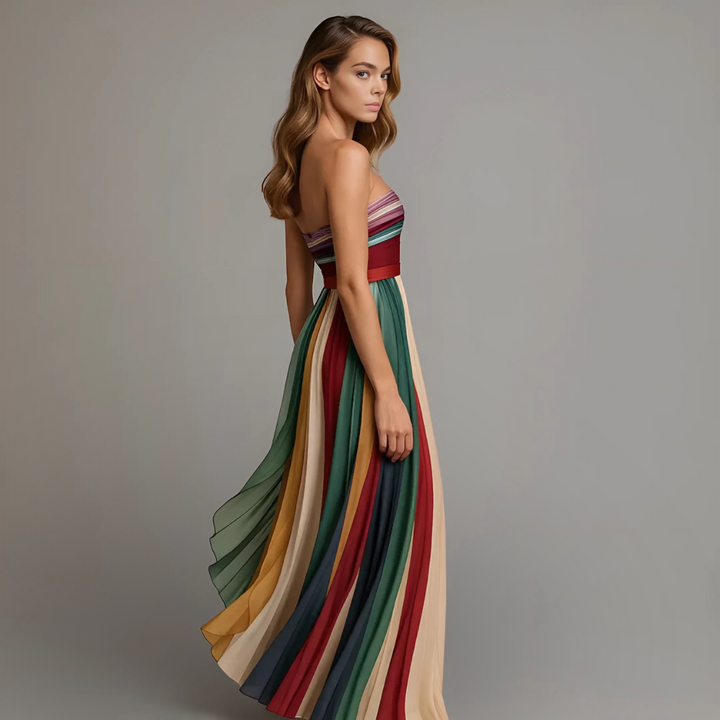 Julliane | Vibrantes trägerloses Maxikleid | Perfekt für den Sommer für Damen