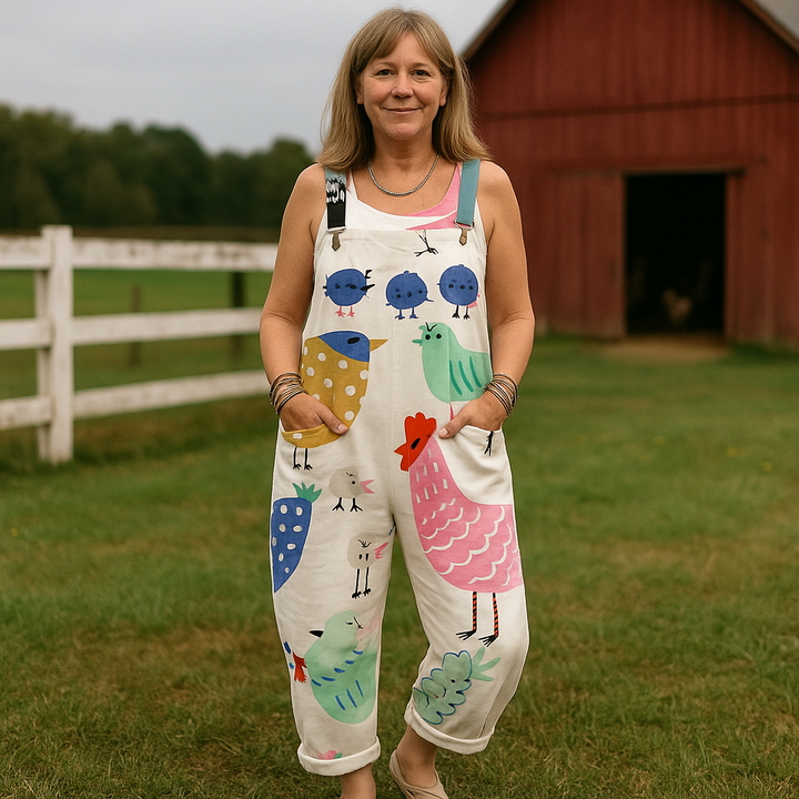 Vintage Weitbeiniger Jumpsuit | Stilvoller Komfort und Vielseitigkeit für Damen