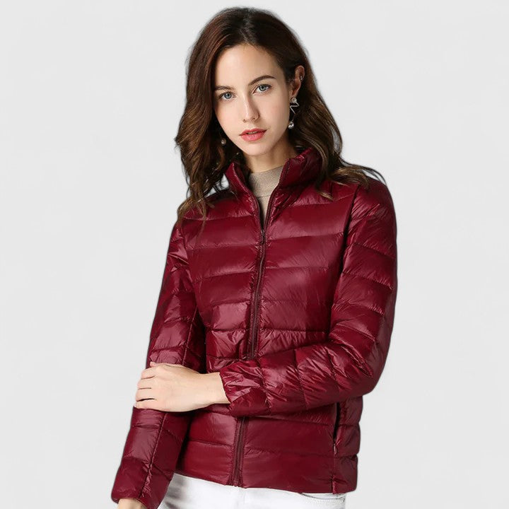Melorynne Elegante Jacke für Damen mit Rundhalsausschnitt und langen Ärmeln