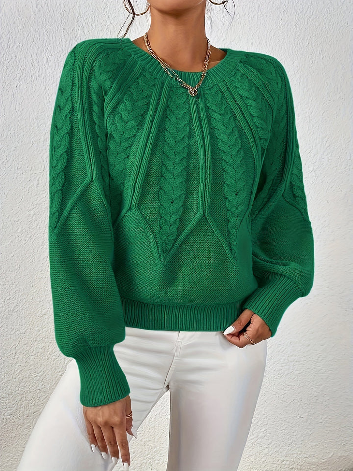 Jane | Eleganter Pullover für Damen mit langen Ärmeln und Rundhalsausschnitt