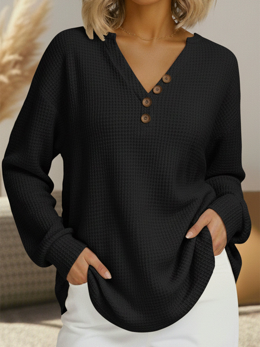 Signe | Weicher Luxus Pullover für Damen mit V-Ausschnitt und langen Ärmeln
