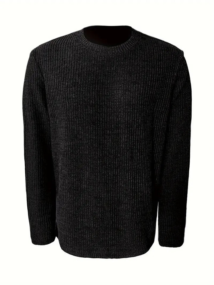 Brit und Boho | Logan Luxe Strickpullover mit Rundhalsausschnitt und langen Ärmeln