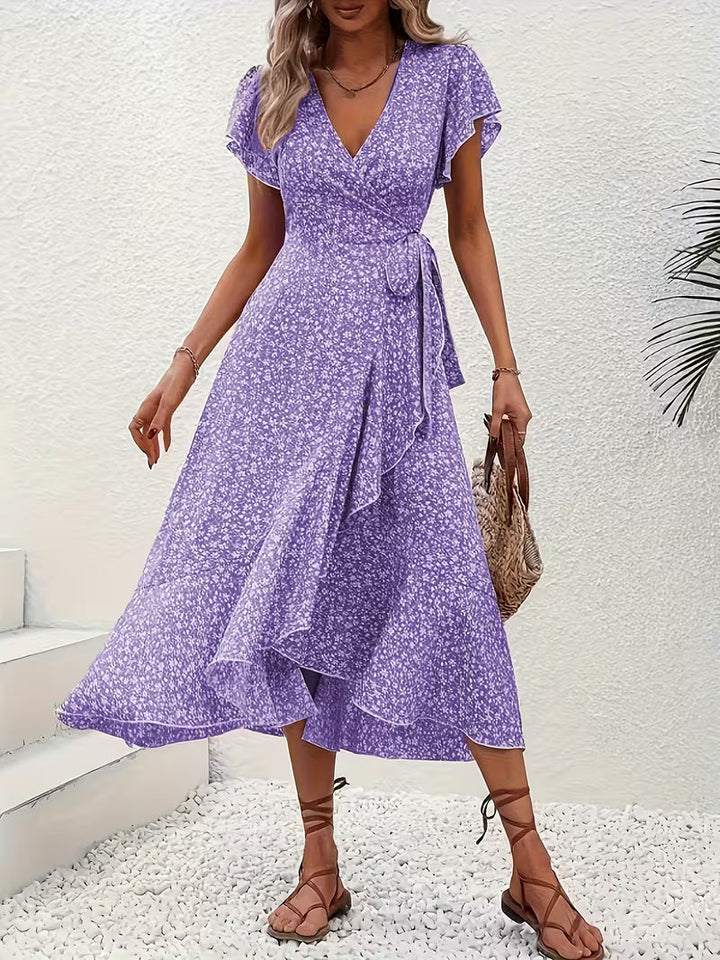 Elara | Fließendes, Bauch-umspielendes Wickelkleid für Damen