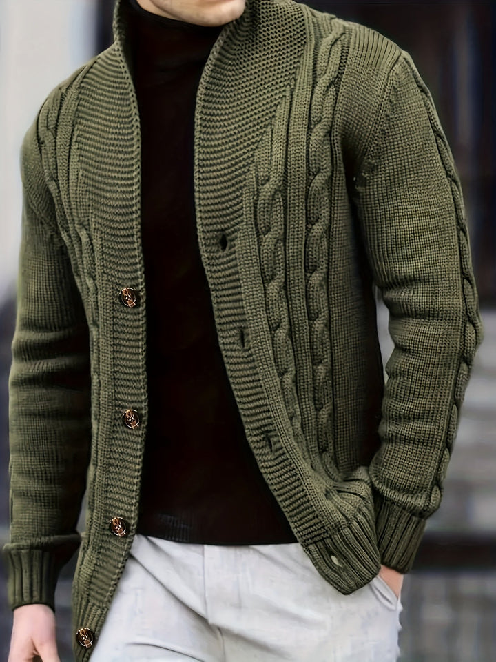 Kilian | Herren Langarm-Cardigan mit Knöpfen
