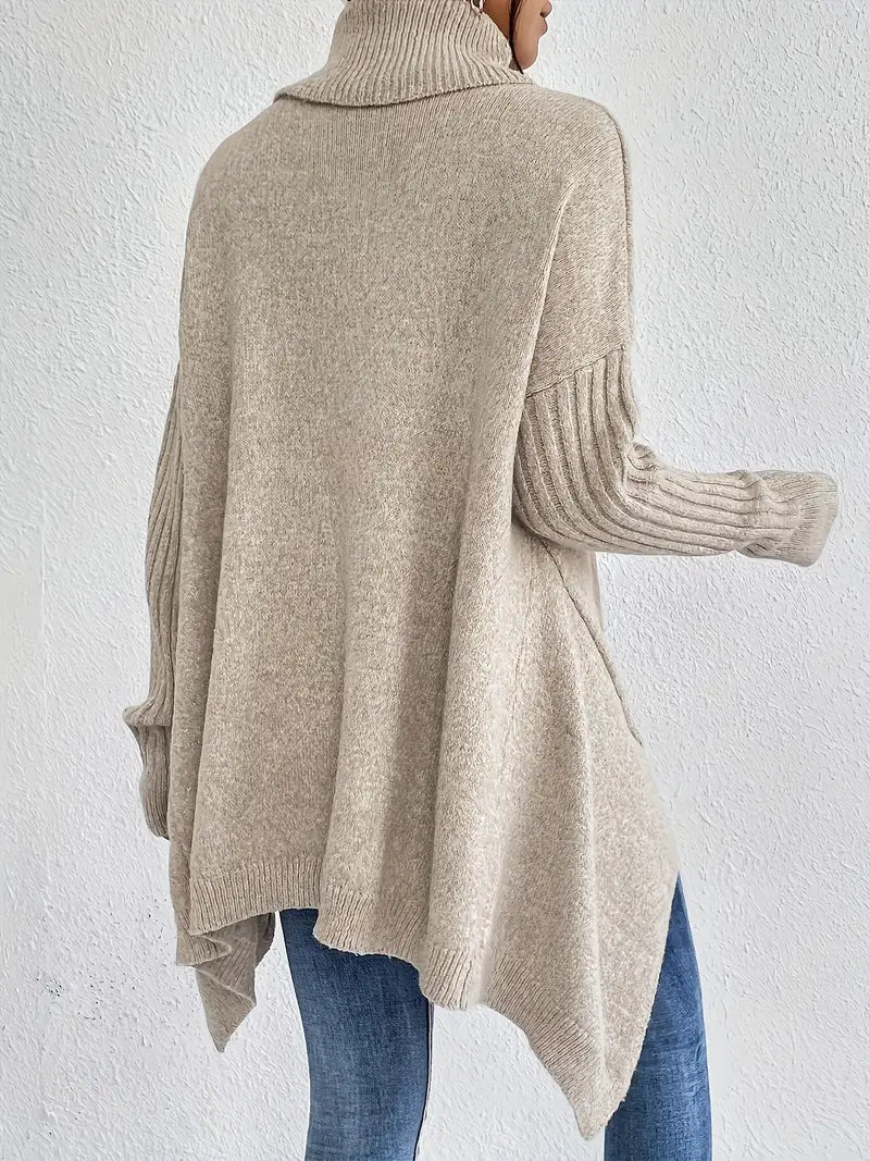 Bridgette | Bequemer langer Rollkragenpullover für Damen