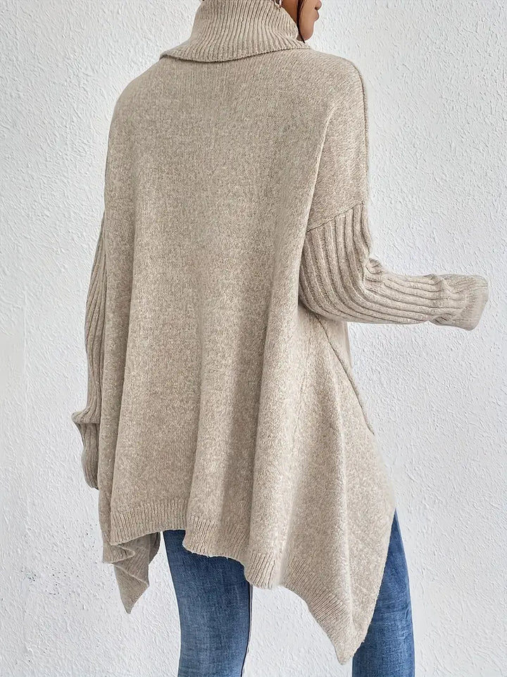 Bridgette | Bequemer langer Rollkragenpullover für Damen