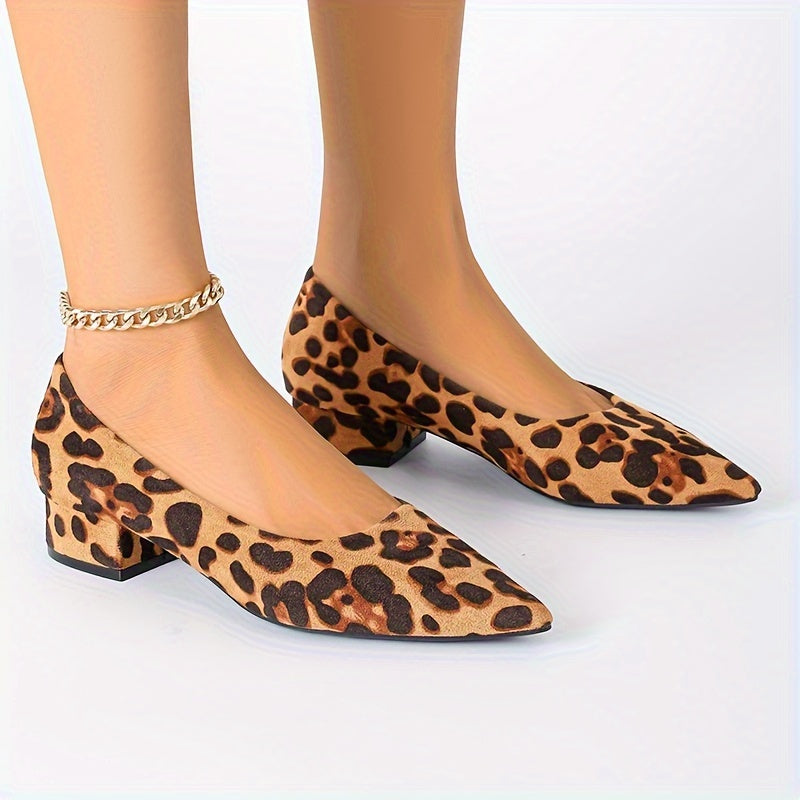 Dina | Leopardenmuster Spitz-Zeh High Heels Pumps für Damen