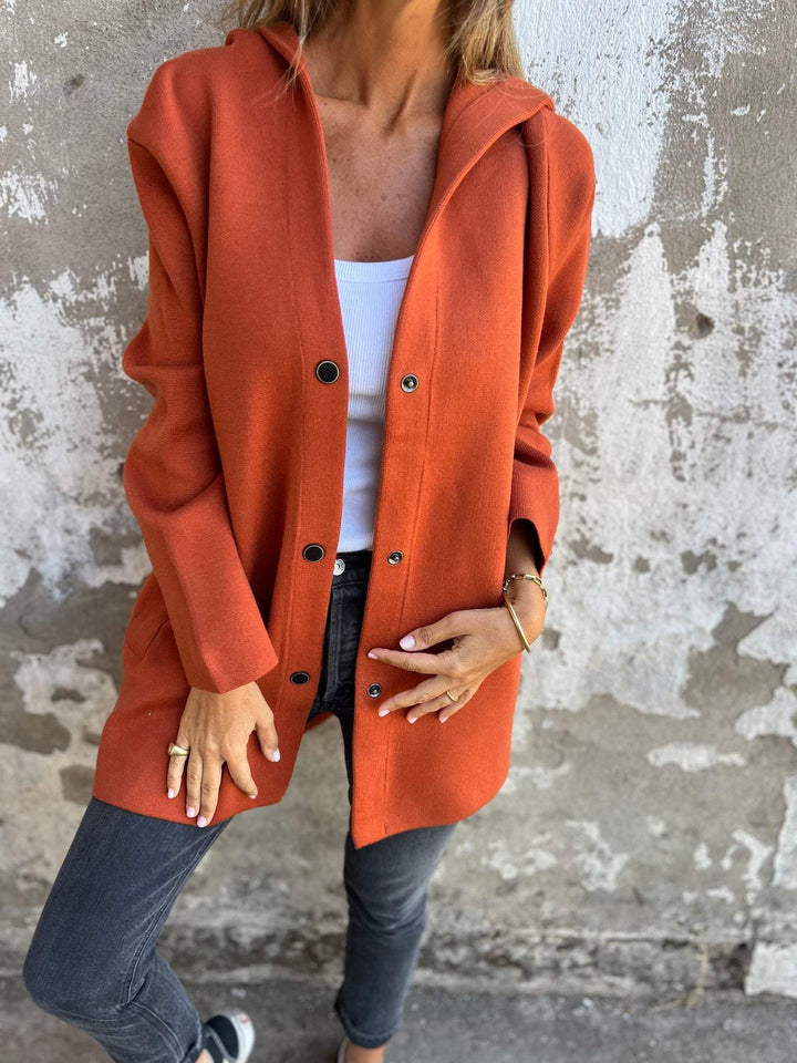 Luigia | Lässige Einreihige Kapuzenjacke für Damen mit langen Ärmeln