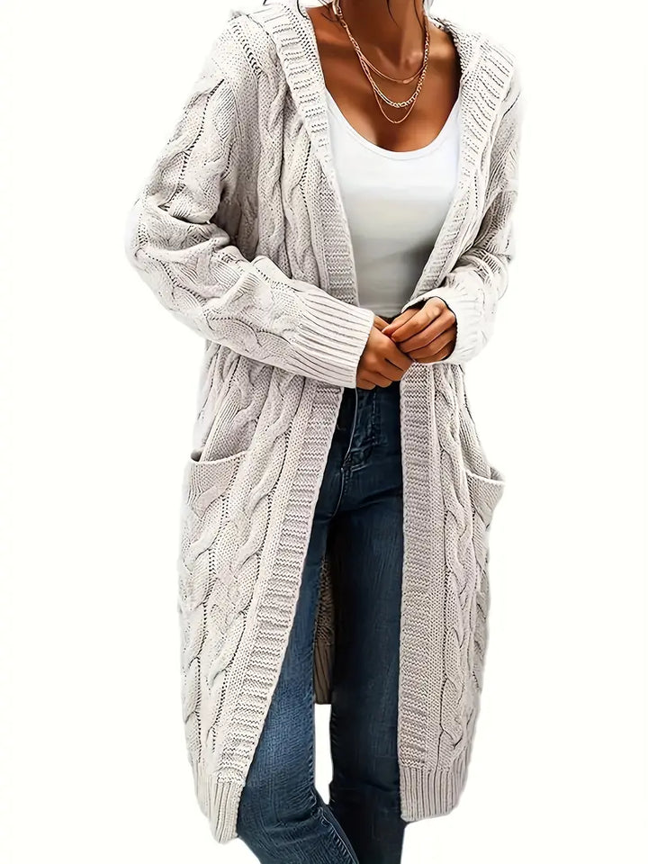 Navya | Damen Freizeit Cardigan mit V-Ausschnitt und langen Ärmeln