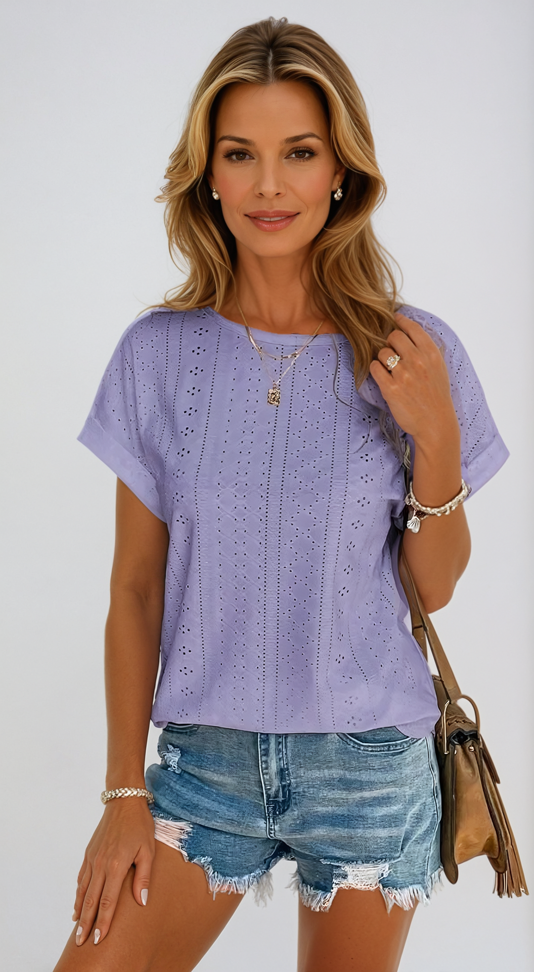 Becky | Lässiges Lochmuster-Top