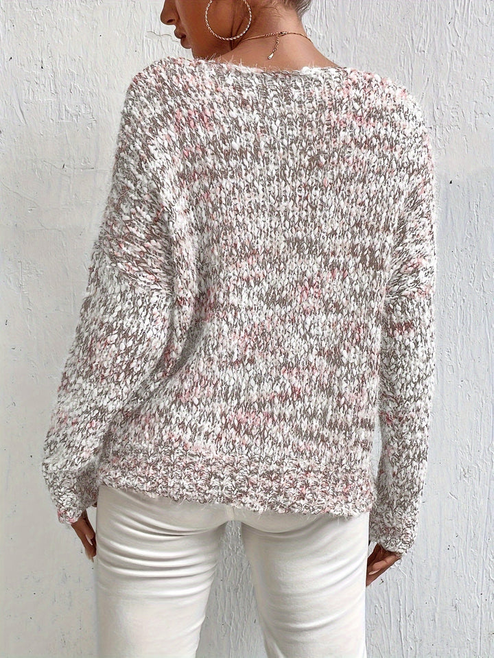 Serina | Lässiger Pullover für Damen mit langen Ärmeln und Batik-Optik