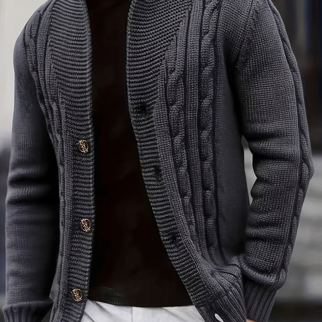 Kilian | Herren Langarm-Cardigan mit Knöpfen