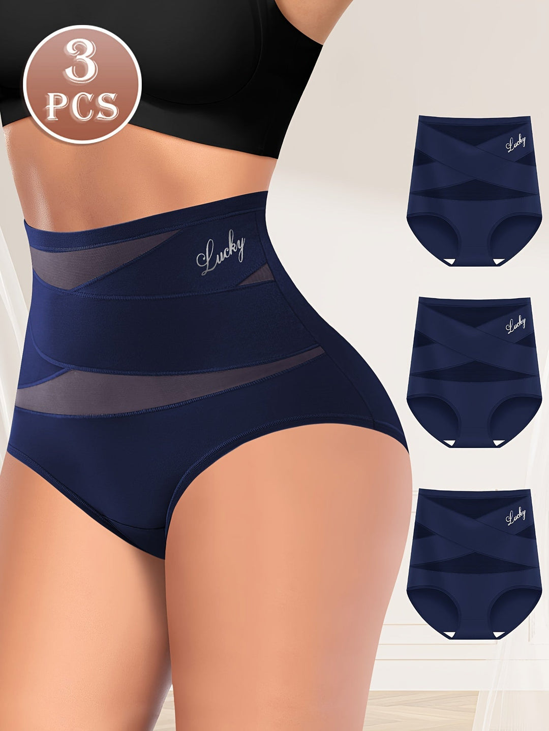 Elvy | Damen Hohe Taille Bauchkontrolle Slips