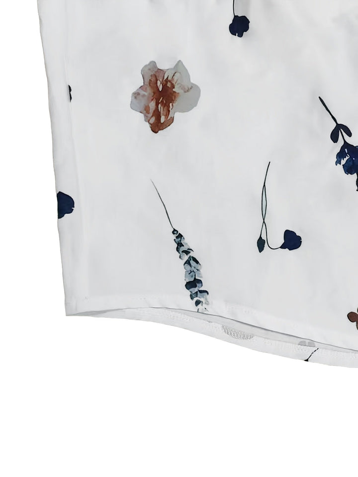 Maya | Elegantes Blumenkleid für Damen mit kurzen Ärmeln