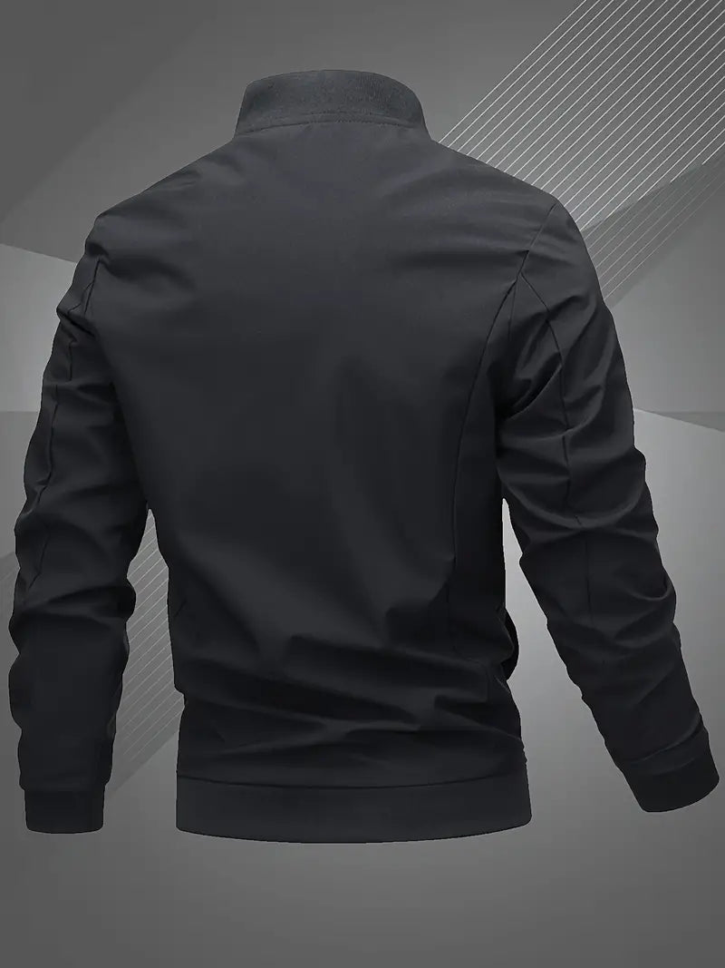 Finn | Lässige Bomberjacke für Herren mit Gesticktem Buchstaben für Männer