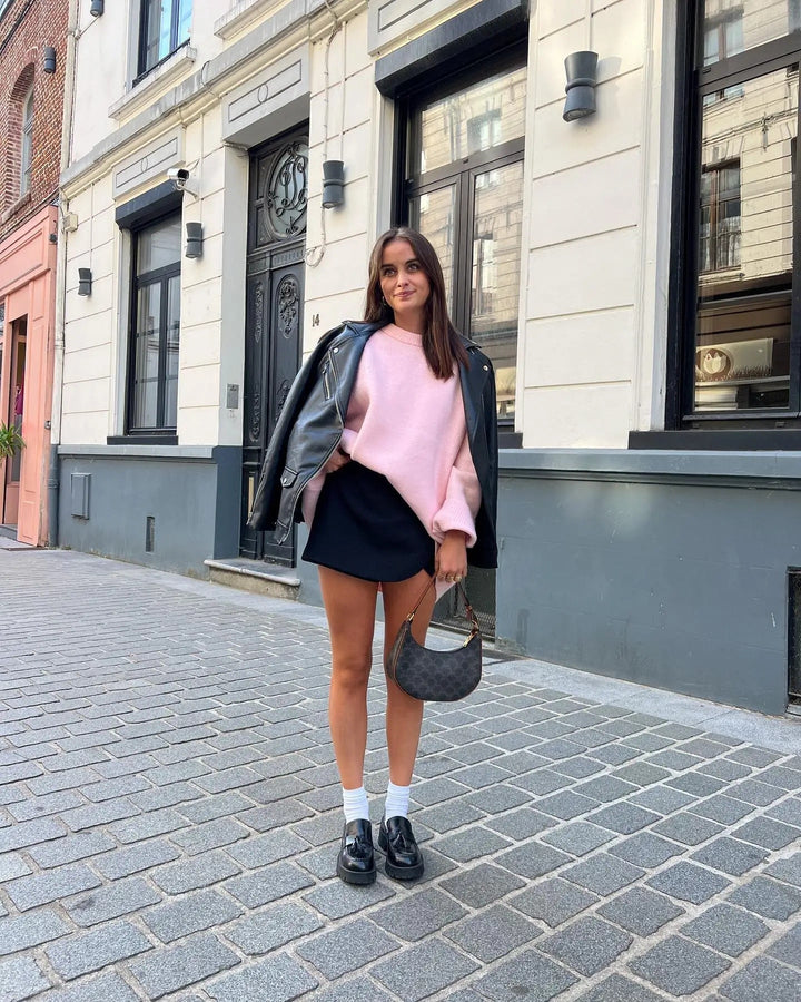 Marie | Damen Pullover mit Rundhalsausschnitt und langen Ärmeln