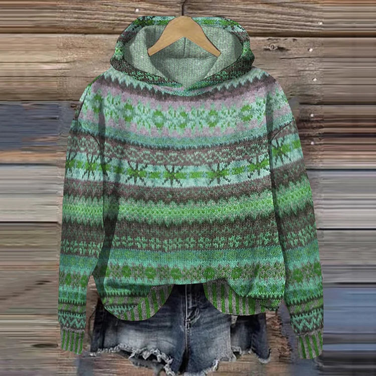 Paola | Ethnischer Kapuzenpullover für Damen mit langen Ärmeln