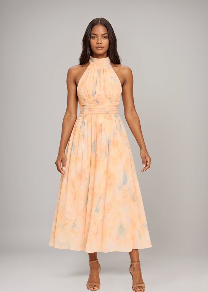 Antonella | Elegantes Halterneck-Maxikleid für Damen mit Neckholder-Ausschnitt