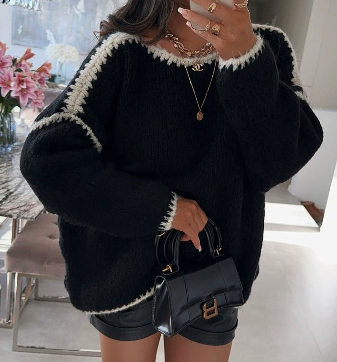 Natalie | Bequemer Pullover für Damen mit Rundhalsausschnitt und langen Ärmeln