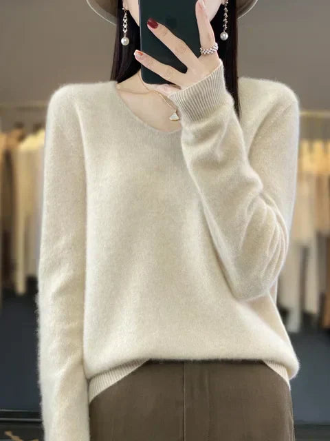 ELENA | Weicher Strickpullover für Damen mit Rundhalsausschnitt und langen Ärmeln
