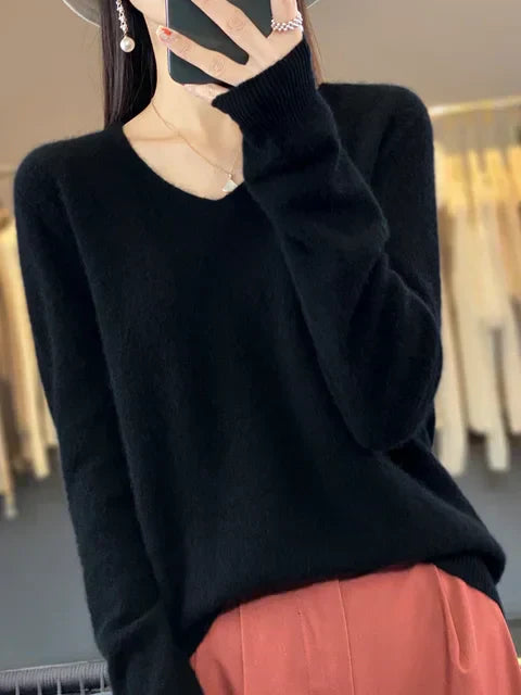 ELENA | Weicher Strickpullover für Damen mit Rundhalsausschnitt und langen Ärmeln