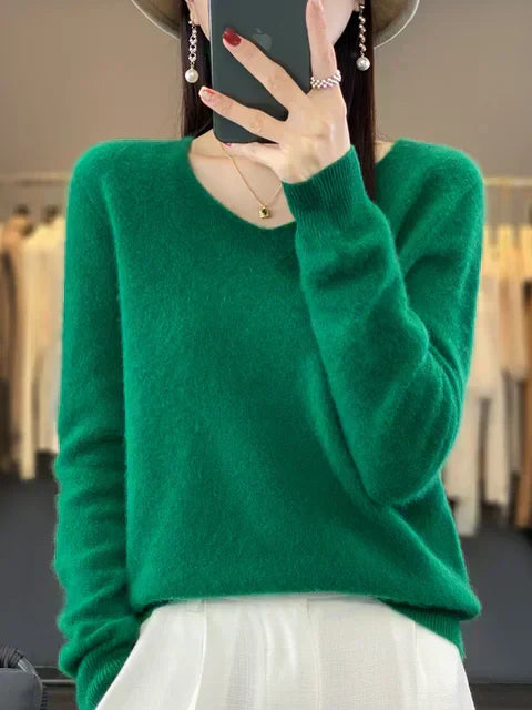 ELENA | Weicher Strickpullover für Damen mit Rundhalsausschnitt und langen Ärmeln