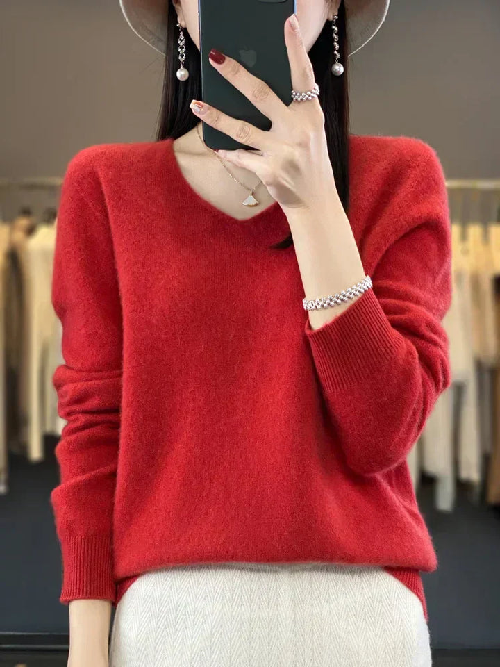 ELENA | Weicher Strickpullover für Damen mit Rundhalsausschnitt und langen Ärmeln