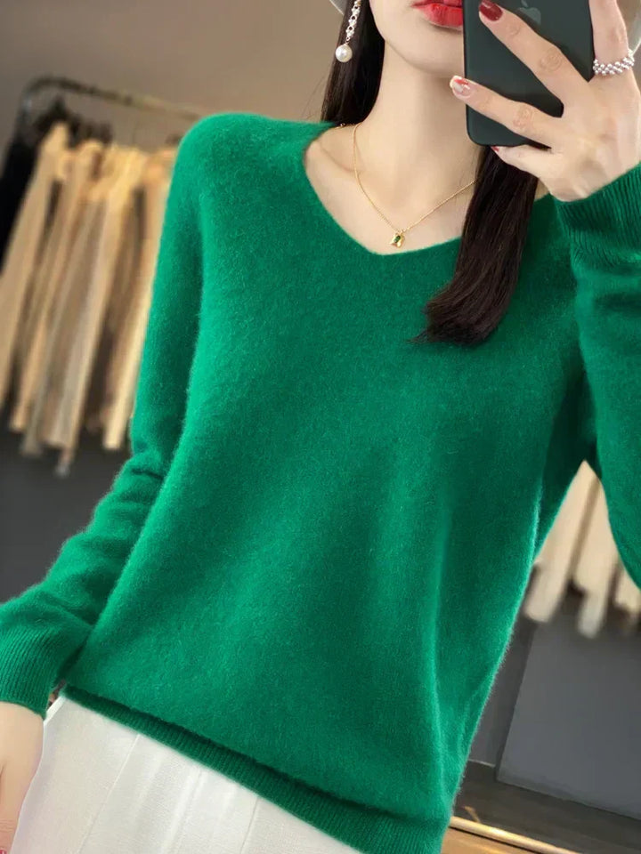 ELENA | Weicher Strickpullover für Damen mit Rundhalsausschnitt und langen Ärmeln